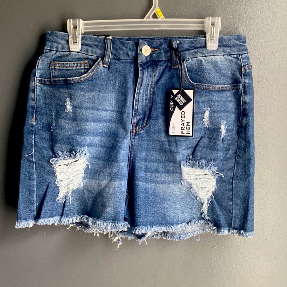 Curvy High Rise Jean Shorts